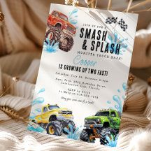 Fête d'anniversaire de piscine Fun Monster Truck 2