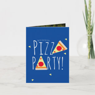 Invitation Fête d'anniversaire de pizza audacieuse Restaurant