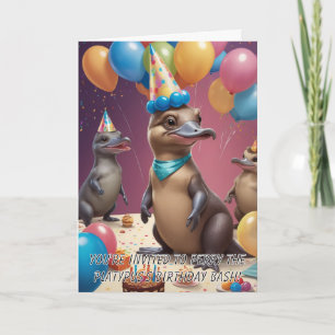 Invitation Fête d'anniversaire de Platypus : Une fête sauvage