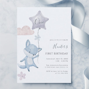 Invitation Fête d'anniversaire de premier anniversaire de gar