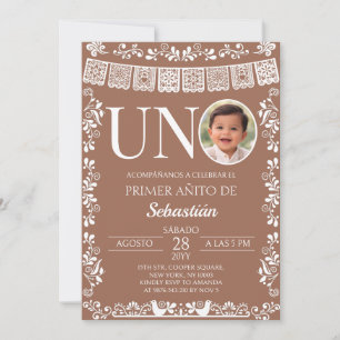 Invitation Fête d'anniversaire de premier anniversaire en ter