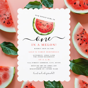 Invitation Fête d'anniversaire de première année One In A Mel
