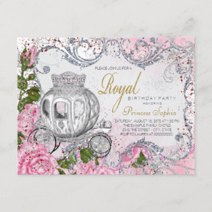 Invitation Fête d'anniversaire de princesse élégante