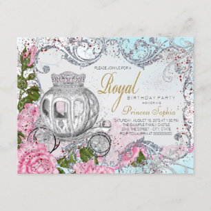 Invitation Fête d'anniversaire de princesse royale chic