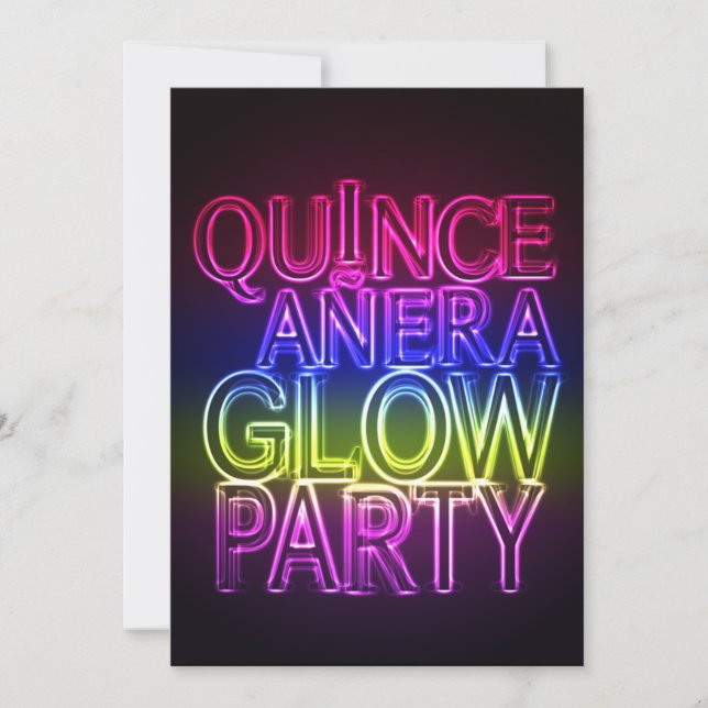 Invitation FÊTE D'ANNIVERSAIRE DE Quinceanera (Devant)