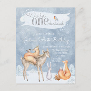 Invitation Fête d'anniversaire de région boisée d'ONEderland