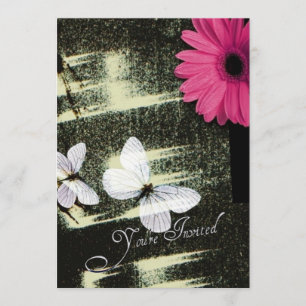 Invitation Fête d'anniversaire de rêve papillon Marguerite Ge