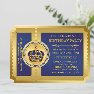 Invitation Fête d'anniversaire de Royal Prince
