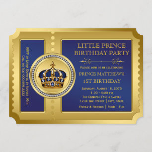 Invitation Fête d'anniversaire de Royal Prince