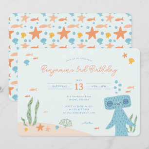 Invitation Fête d'anniversaire de Slumberkins Hammerhead