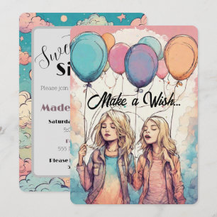 Invitation Fête d'anniversaire de Sweet sixteen de souhait