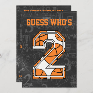 Invitation Fête d'anniversaire de tableau de basket-ball 2ème