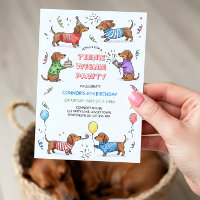 Fête d'anniversaire de teckel de chien de Vienne m