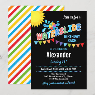 Invitation Fête d'anniversaire de toboggan