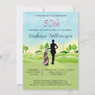 Invitation Fête d'anniversaire de tout âge, fête de golf