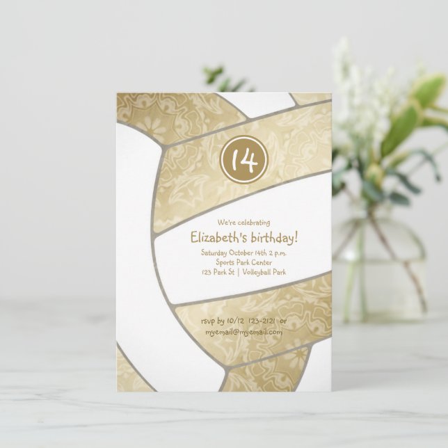 Invitation fête d'anniversaire de volley-ball (Debout devant)