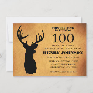 Invitation Fête d'anniversaire des 100 ans de Old Buck