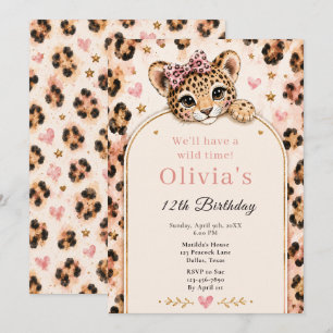 Invitation Fête d'anniversaire des 12 ans de Wild Leopard
