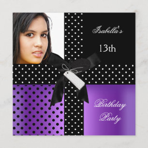 Invitation Fête d'anniversaire des 13 ans adolescentes