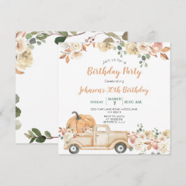 Invitation Fête d'anniversaire des 30 ans de Pumpkin Truck Fl