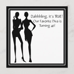 Invitation Fête d'anniversaire des 40 ans de la femme diva pr