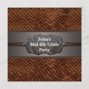 Invitation Fête d'anniversaire des 40 ans drôle de crise de l