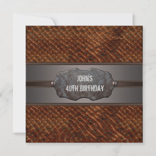 Invitation Fête d'anniversaire des 40 ans d'un homme avec du 