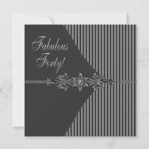 Invitation Fête d'anniversaire des 40 ans pour femme avec ray