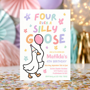 Invitation Fête d'anniversaire des 4 ans de Four Ever A Silly