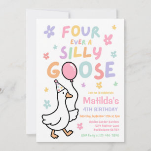 Invitation Fête d'anniversaire des 4 ans de Four Ever A Silly