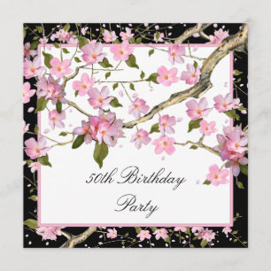Invitation Fête d'anniversaire des 50 ans de la femme aux fle