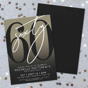 Invitation Fête d'anniversaire des 60 ans de Black Gold Moder