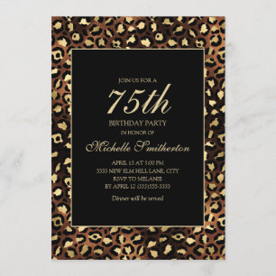 Invitation Fête d'anniversaire des 75 ans de la Panthère noir
