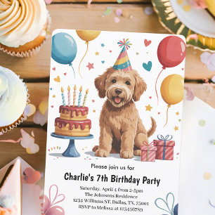 Invitation Fête d'anniversaire des 7 ans de mignons enfants t
