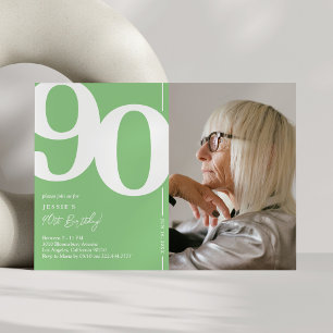 Invitation Fête d'anniversaire des 90 ans de Green Photo