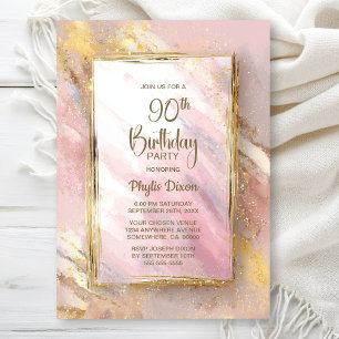 Invitation Fête d'anniversaire des 90 ans de Pink Gold