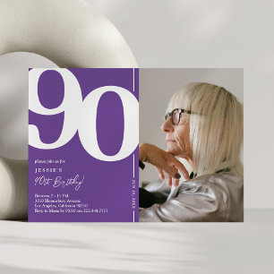 Invitation Fête d'anniversaire des 90 ans de Purple Photo