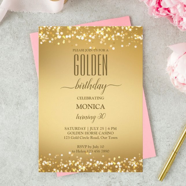 Invitation Fête d'anniversaire des adultes élégant minimalist (Créateur téléchargé)
