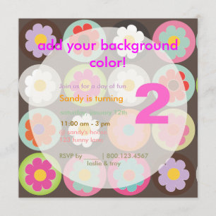 Invitation Fête d'anniversaire des années 60 Super