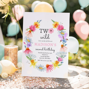 Invitation Fête d'anniversaire des deux Fleurs sauvages du ja
