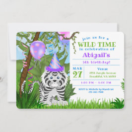 Invitation Fête d'anniversaire des enfants au thème de la jun