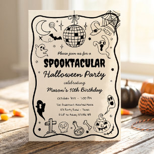 Invitation Fête d'anniversaire des enfants en costumes pour H