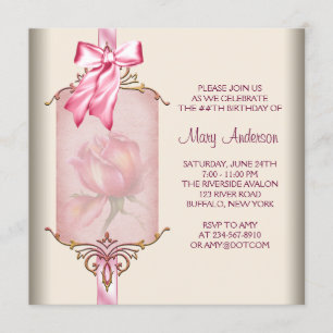 Invitation Fête d'anniversaire des femmes de rose ivoirienne