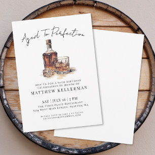 Invitation Fête d'anniversaire des hommes au Whiskey