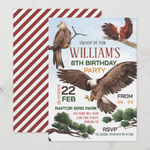 Invitation Fête d'anniversaire des oiseaux de proie