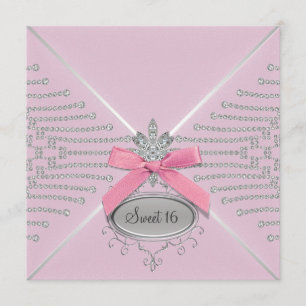 Invitation Fête d'anniversaire des seize ans Sweet Sixteen Ro