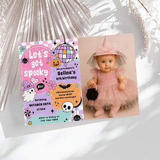 Invitation Fête d'anniversaire d'Halloween pour enfants amusa