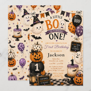 Invitation Fête d'anniversaire d'Halloween pour un an