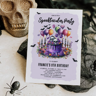 Invitation Fête d'anniversaire d'Halloween Spooktacular pour