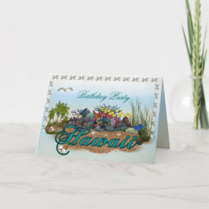 Invitation Fête d'anniversaire d'île d'Hawaï